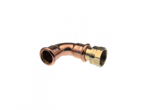 Logafix Kupfer Gas Pressfitting Übergangswinkel 90Gr i/i 54xRp2 für M-Kontur