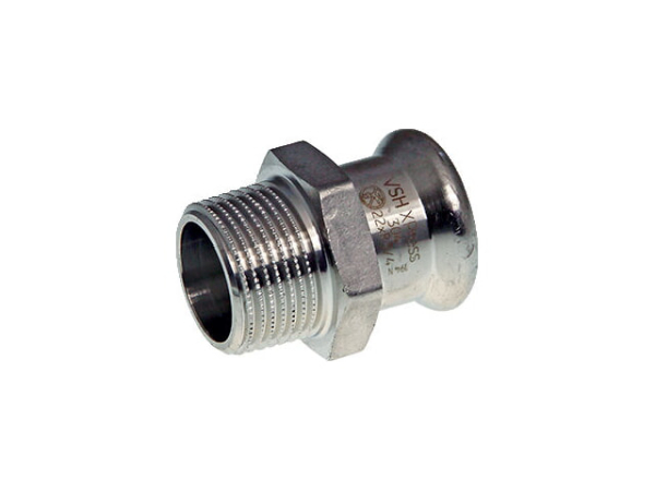 Buderus Logafix Edelstahl Übergangsstück 22xR3/4 M-Kontur V2A EPDM O-Ring LBP-Funktion Innen/Außen