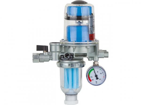 AFRISO 70110 Flo-Co-Top 2KM Si mit integriertem Filter, RV und Unterdruck-Manometer