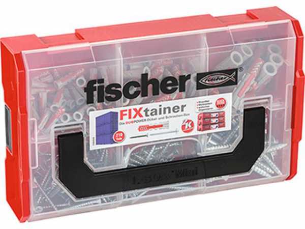 Fischer Dübelset FIXtainer DuoPower mit Schrauben 535969 210 Teile Sortimentsbox