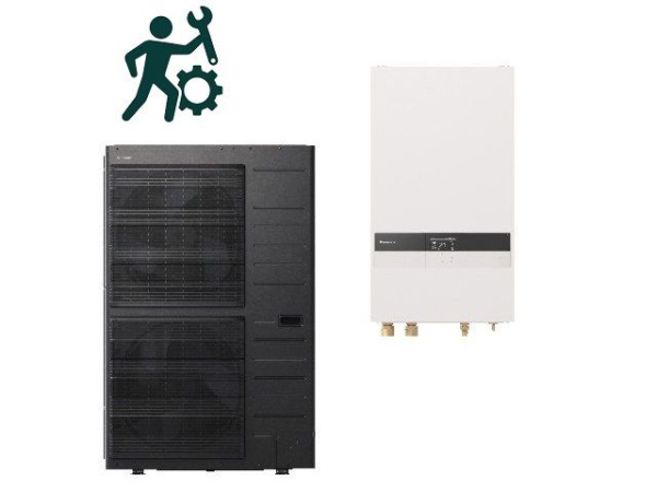 Panasonic Aquarea T-CAP 16kW Luftwärmepumpe Split 400V R32 mit Hydromodul und 9kW E-Heizelement, Gen. K mit Inbetriebnahme