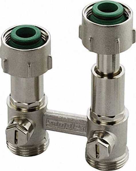 SIMPLEX Zweirohr-Hahnblock v E / na Exclusiv mit Ausgleichsteleskop 3/4'' Eurokonus