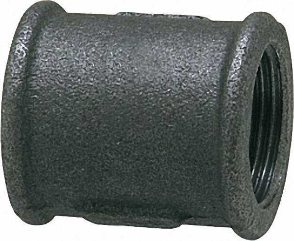Tempergussfitting, schwarz Muffe, ger. 1'' (i/i) Typ 270, Rechtsgewinde