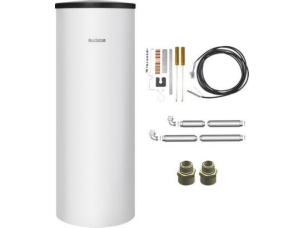 Buderus Logaplus Warmwasserspeicher Set SU200/5W mit Edelstahlleitungen, Fühler, MAPLW B 7739622516