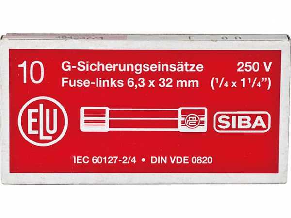 Feinsicherung flink 1 A 1 Beutel 10 Stück 6, 3x32mm