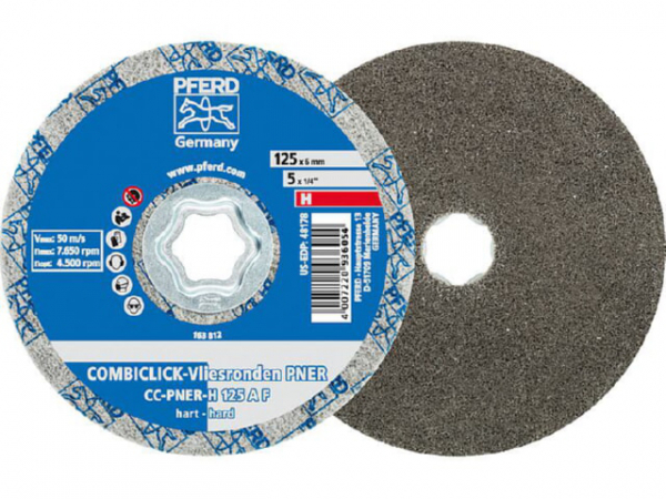 Vliesscheibe Pferd COMBICLICK, d 125 mm, hart / fein