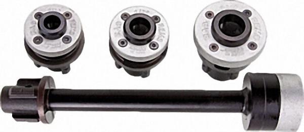 Schneidköpfür S Set, R 3/8''-1/2''-3/4'' mit Verlängerung 300mm, im stabilen Stahlblechkasten