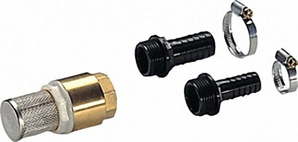 Saugfilter mit Rückflussstop 19mm (3/4'') / 25mm (1'') Metall-Kunststoffausführung