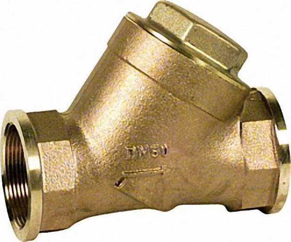 Schmutzfänger, Rotguß mit Edelstahlsieb R 1 1/4'' (W2)