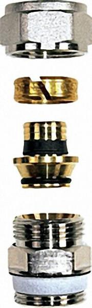 Klemmverschraubung 32mm x 3/4'' mit Doppelnippel (, ) für Kunststoffrohre 20x2mm