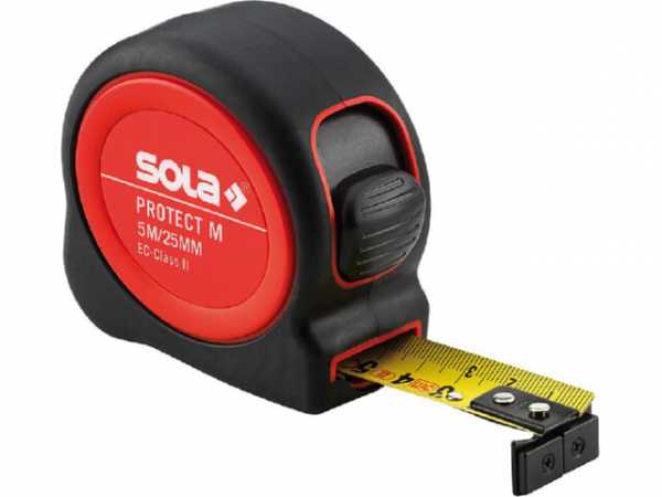 Rollbandmaß Sola PROTECT M, 5 Meter mit Magnetendhaken