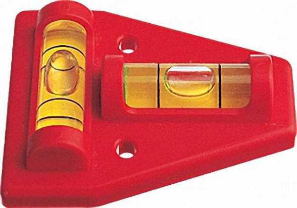 Kreuzwasserwaage K5 aus Kunststoff 45mm x 60mm, 2 Acrylglaslibellen unzerbrechlich