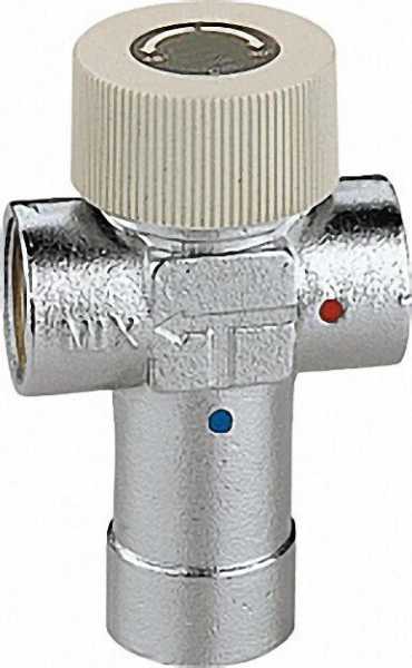 CALEFFI Thermomischer 520 einstellbar, verchromt, 3/4'' Einstellbereich: 40°C bis 60°C