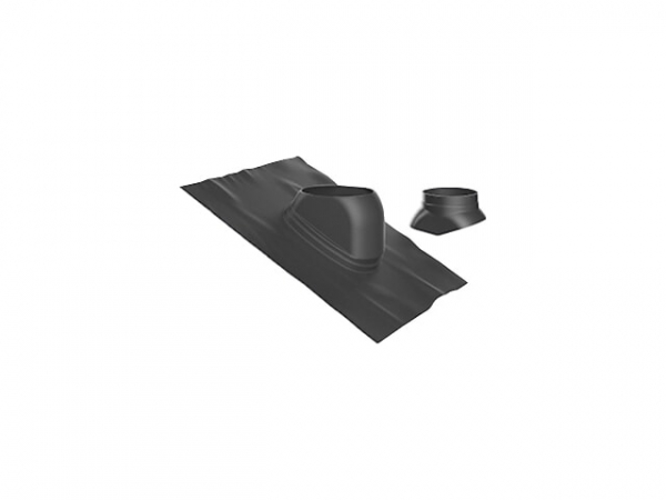 Buderus Universal-Dachziegel, Ø 125 mm, 25 °–45 °, schwarz, Regenkappe, 7738112621