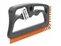Fuginator Recycling Fugenbürste Bürste zur Fliesenfugen-reiniger in Bad, Küche und Haushalt, grau/orange