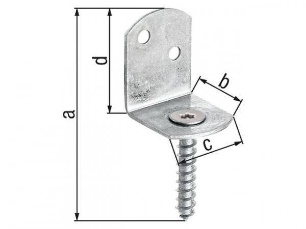 Flechtzaunhalter L-Form, 83x32mm, edelstahl