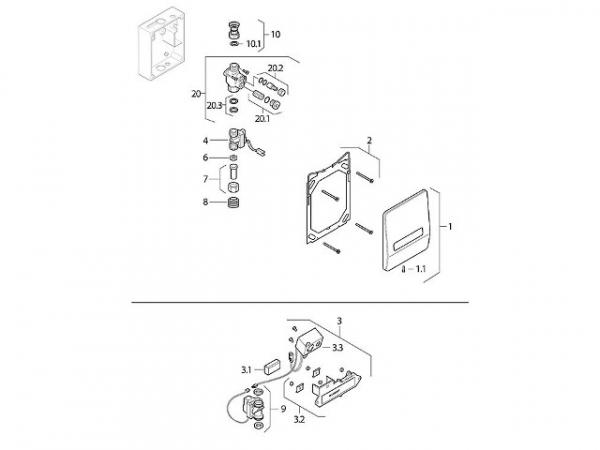 Geberit Magnetventil zu Elektronik IRB-UP Ref.-Nr.240.142.00.1