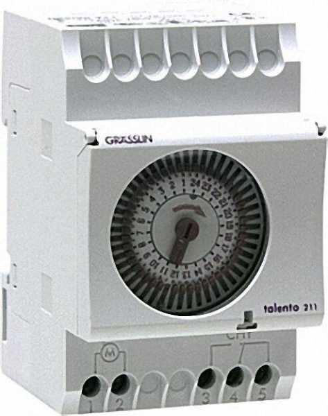 GRÄSSLIN Verteilerschaltuhr Quarz Schaltuhr Wochenprogramm talento 271 (V86/1 QRWu)