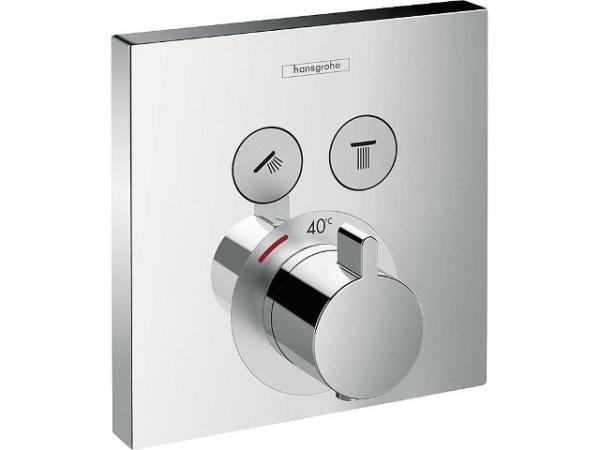 Thermostat Hansgrohe ShowerSelect, Fertigset, 2 Verbraucher,chrom