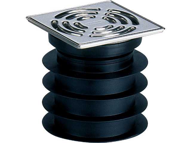 Pronto V2A-Einsteckablauf DN 125 Bodenablauf 120 x 120 mm senkr Pronto V2A-Einsteckablauf DN 125 Bodenablauf 120 x 120 mm senkr