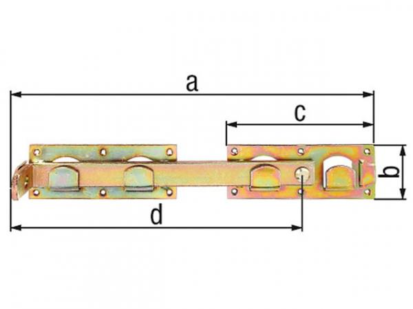 Doppeltorüberwurf, 423x70mm verzinkt