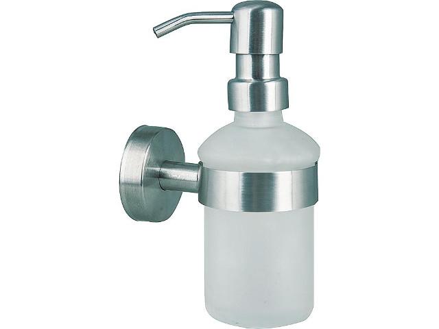 Seifenspender AXIAL Glas satiniert, Edelstahl matt inkl. Befestig. Seifenspender AXIAL Glas satiniert, Edelstahl matt inkl. Befestig.