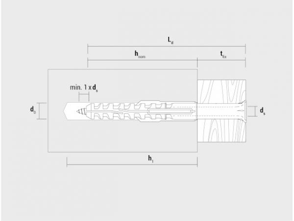 CELO Multifunktionsrahmendübel MFR SB 14-270 SSKS, Senkbund, Sechskantschr. mit angepr. Scheibe, galv. verz., VPE 25 Stück Box