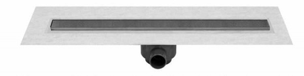 ESS BD-80-FL Edelstahl-Duschrinne 800 mm Basic Drain mit Abdeckung für Fliese