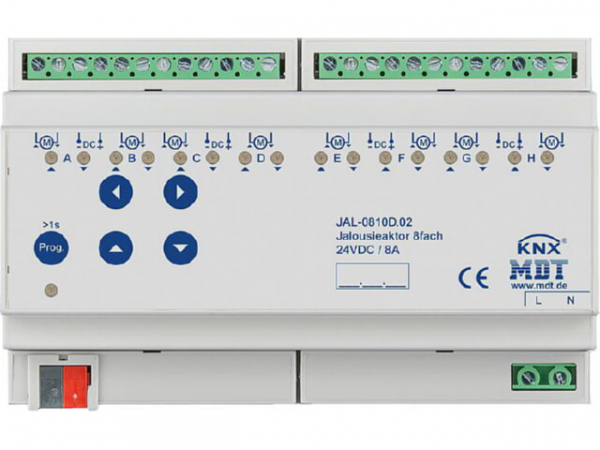 Reiheneinbaugerät Jalousieaktor 8-fach, 8TE, REG, 8 A, 24 V DC