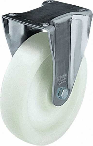 BLICKLE Bockrolle Stahlblech/Schwerlast BH-SPO 201K, Tragfähigkeit 900kg Rad d=200mm, Plattengröße 1