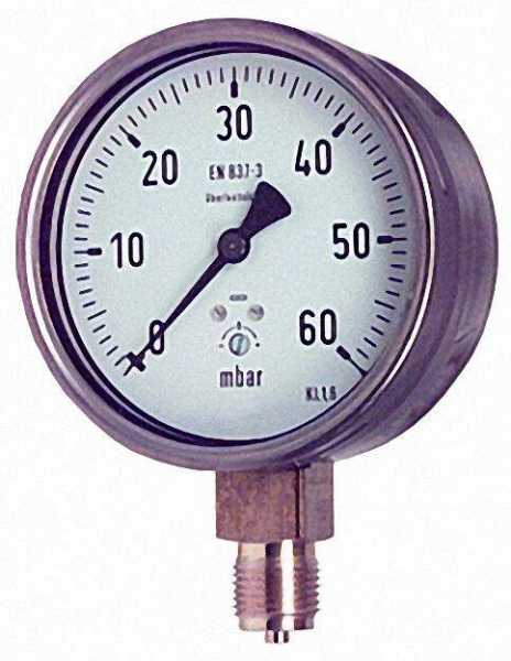 Kapselfedermanometer KP 100.3 0-60 mbar