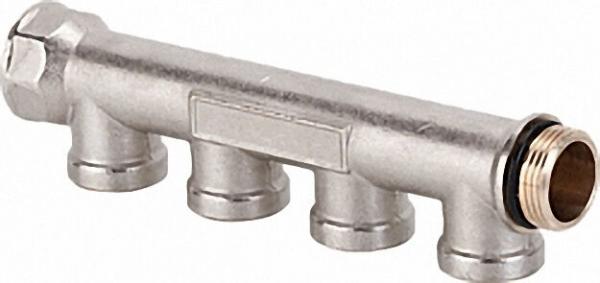 4 Fach-Verteiler 3/4''x 1/2 IG vernickelt