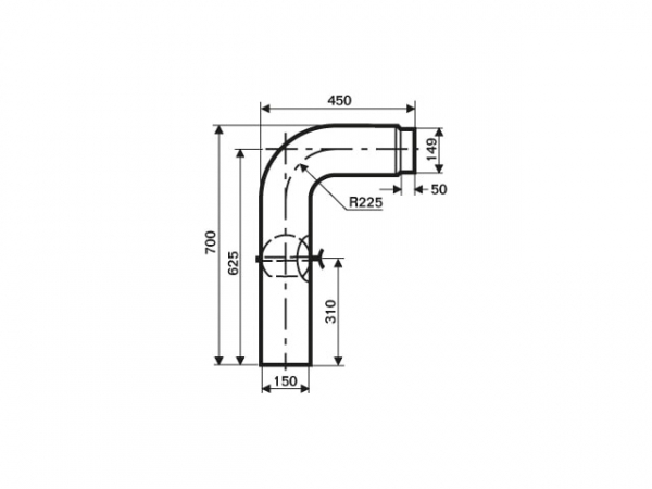 Buderus 7747009974 Abgasanschluss Set1/3 150x2 gussgrau