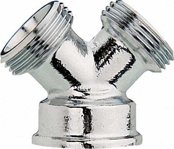 Y-Stück 3/4'' 1 x 3/4'' IG / 2 x 3/4'' AG verchromt