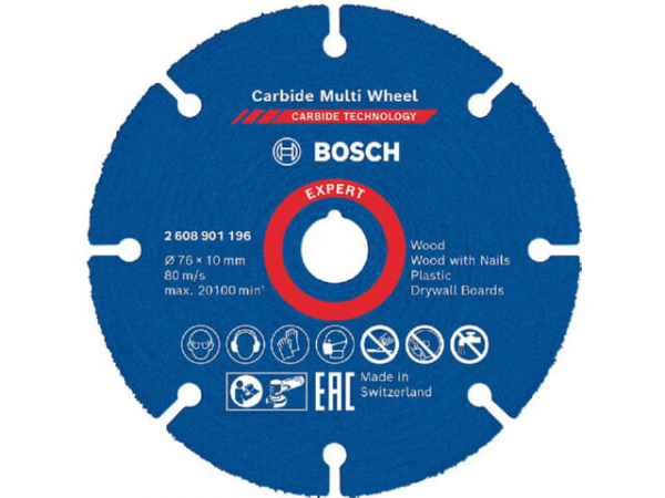 Trennscheibe BOSCH EXPERTCarbide Multiwheel Ø 76 x 10 mm