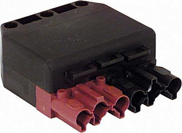 Kupplung 6-polig schwarz/braun, 250/400V, 16A System Wieland