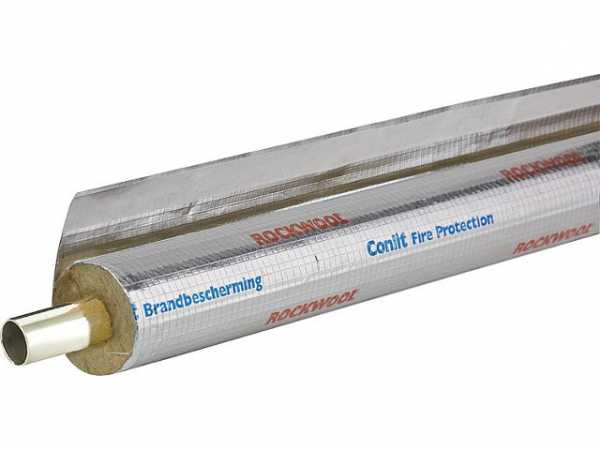 ROCKWOOL Conlit 150 U Brandschutz-Rohrschalen, Alu, 1m 160 / 40,5