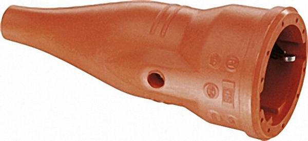 Gummi-Schutzkontaktkupplung orange, 16A 250V IP 44