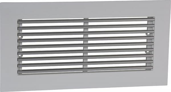 Abdeckgitter-Set Design, Begehbar Rahmen in weiß Kunststoff, Design-Stäbe Alu natur