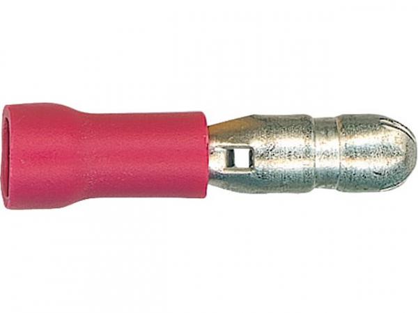 Rundstecker halbisoliert bis 1,5mm², 4,0mm Farbe rot, VPE 100 Stück