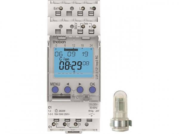 Dämmerungsschalter theben LUNA 121 top3 RC AL, 220-240V Aufbau-Lichtsensor, Digital