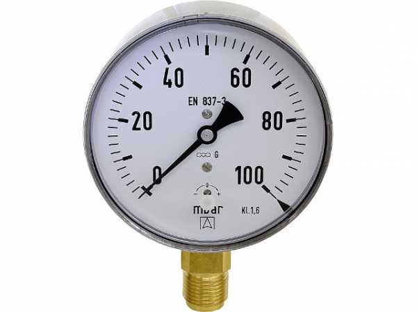 Kapselfedermanometer KP 100.6 0-400 mbar DN 15 1/2" radial