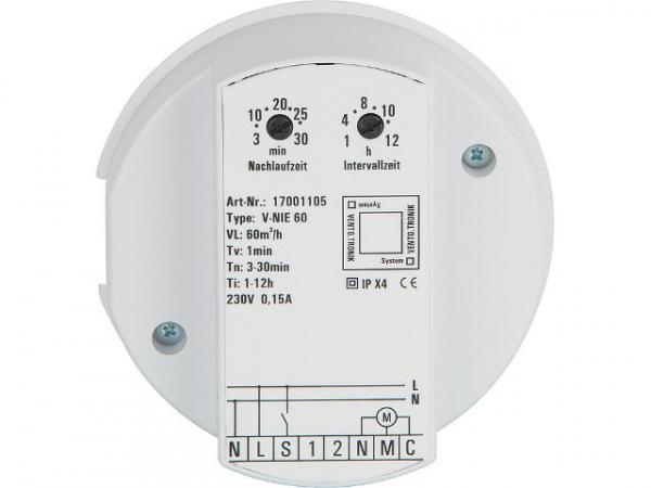 Steuerbaustein EVENES Typ V-NIE60 60m³/h Nachlauf Einschaltverzinkt Intervallbetrieb