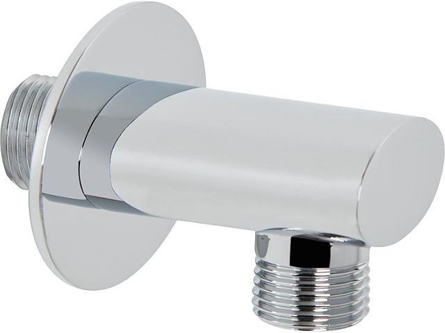 Design-wandanschlussbogen 90° verchromt ovale Ausführung mit Rückfluss Design-wandanschlussbogen 90° verchromt ovale Ausführung mit Rückfluss