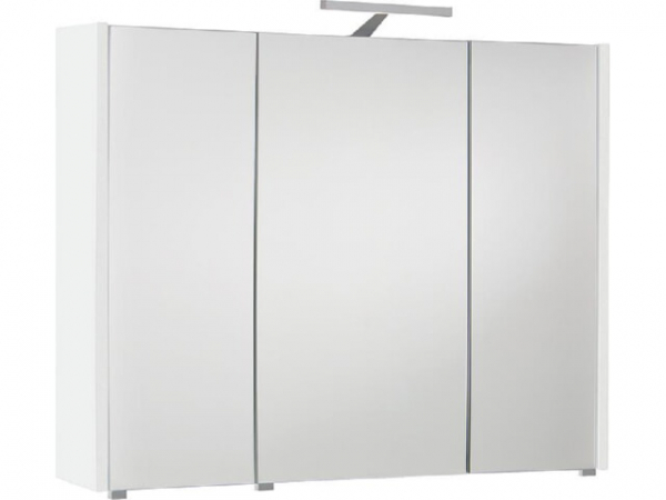 Spiegelschrank mit Beleuchtung weiß Hochglanz 3 Türen 950x750x188mm