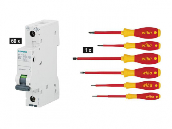 LS Schalterpaket 2 Siemens 61-teilig