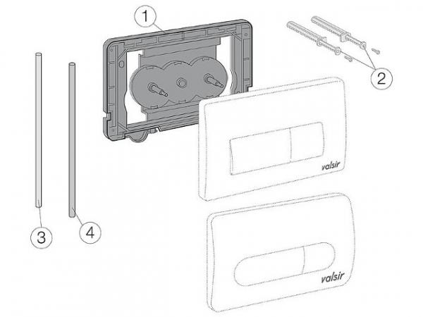 VALSIR Befestigungsrahmen komplett mit PVC Schläuchen, Bild: Position 1