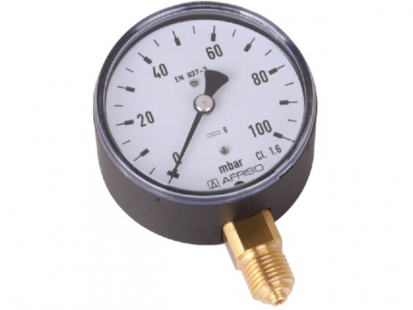 Gasmanometer Stahlblech 0-100 mbar 207093