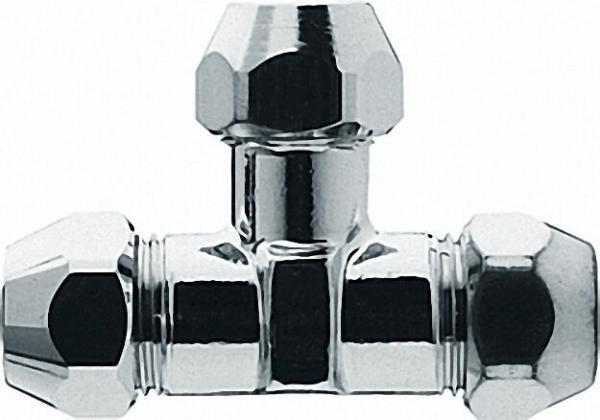 T-Verschraubung mit 3 Quetschen 10mm