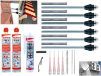 Fischer Thermax Befestigungsset 6x12/110 M12 Hochleistungsmörtel FIS V 300 T Multi Kleb Bürste